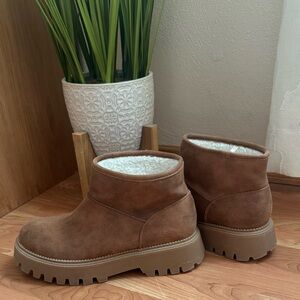 Brown Suede Ankle Boots